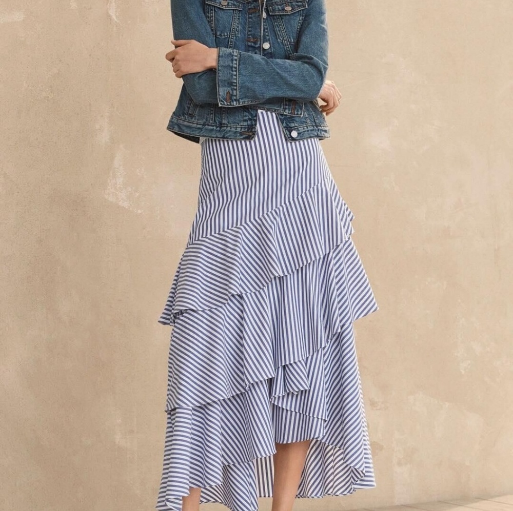 Banana Republic Ruffle Maxi Skirt Size 6